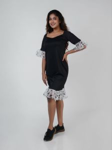 Ladies Black Bodycon Dress