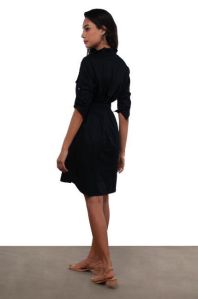 Ladies Black Statement Shirt Dress