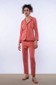 Ladies Classy Peach Blazer Co-ord Set