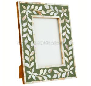Floral MOP Inlay Photo Frame