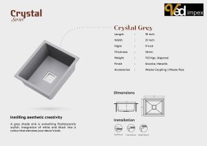 Crystal Series Quartz Kitchen Sink