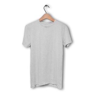 Kids Grey Melange Cotton Round Neck T-Shirt
