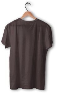 Kids Round Neck Brown Cotton T-Shirt