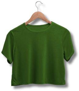 Ladies Green Cotton Crop Top