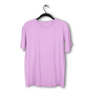 Mens Lavender Cotton Round Neck T-Shirt
