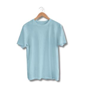 Mens Light Blue Cotton Oversized T-Shirt