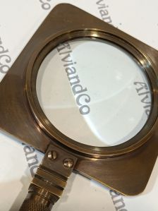 Antique Brass Magnifying Glass