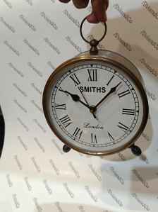 Nautical Brass Handmade Table Clock with a Hanger Ring- Alvi and Co