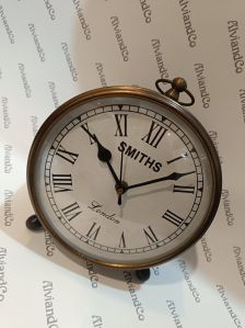 Nautical Brass Handmade Table Clock with a Hanger Ring- Alvi and Co