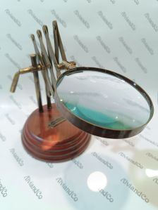 Antique Brass Chainner Magnifying Glass