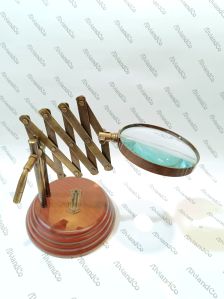 Antique Brass Chainner Magnifying Glass
