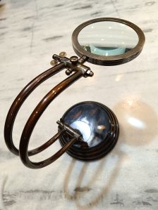 Antique Brass Adjustable Magnifying Glass