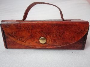 nautical floral embossed brass telescope