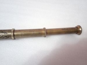 nautical floral embossed brass telescope