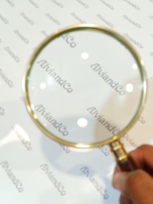 Nautical Brass Magnifying Glass with Wooden Handle