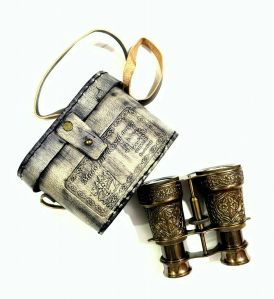 Nautical Floral Brass Binocular