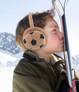 Kids football Themed Winter Warm Earmuffs