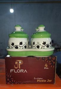 JP Flora Italian 4 Pcs Pickle Jar