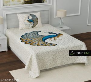 Single Bed Sheet With One Pillow Cover