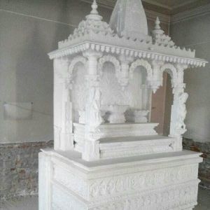 White marble temple carving work