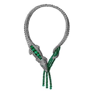 Natural Rosecut Diamond Crocodile Necklace