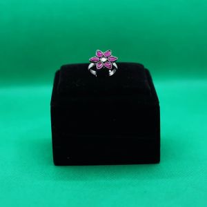 Star Shaped Cocktail Silver Ring