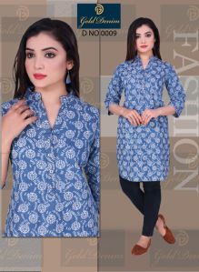 Two Color Discharge Print Kurti