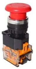 LA38-11ZS Mounting Hole 22mm Latching Emergency Stop Push Button Switch Red