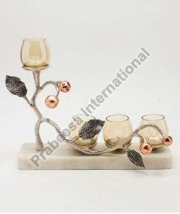 Marble glass Candle Holder