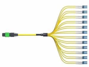 24 fiber mtp female to 12 x lc duplex fan out breakout cable