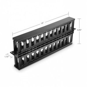 Horizontal Cable Manager With Finger Duct 1U Plastic Dual Sided