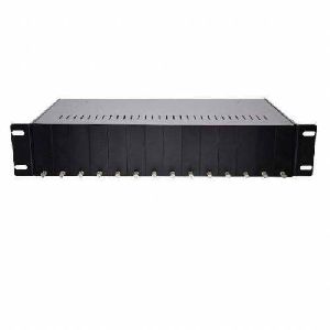Media Converter Chassis 14 Slot, 19 Inch Rack Mount, Dual Power Supply, Dual Fan