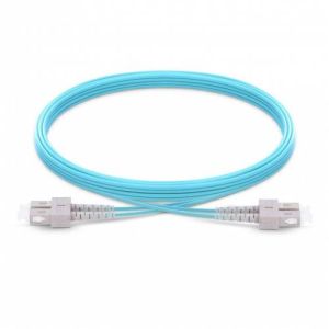 Sc PC Sc PC Multimode Om3 Duplex OFNP Plenum 2Mm Aqua Color Optical Fiber Premium Quality PatchCable