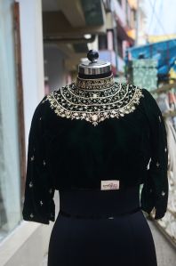 Ladies Fancy Black Party Wear Blouse