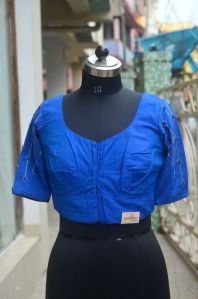 Ladies Fancy Blue Party Wear Blouse