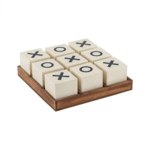 Resin and MDF Tic Tac Toe Game