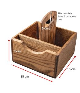 Wooden Napkin and Cutlery Holder