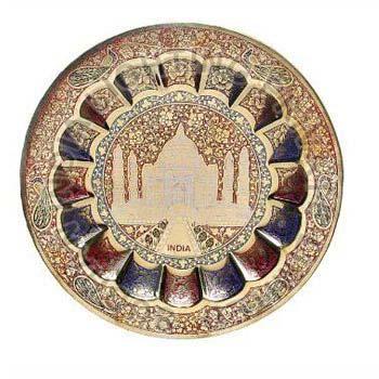 Brass Taj Mahal Wall Plate