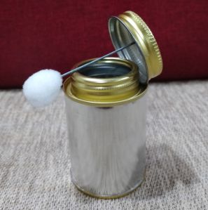 Cylindrical PVC Cement Tin Can