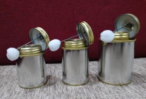 Metal Tin Can With Brush
