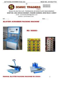 Single Phase Blister Packing Machine