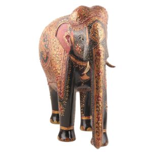 Decorative Wooden Hand Painted Elephant