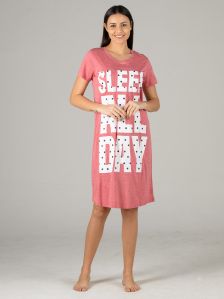 Ladies Knitted Cotton Short Nighty