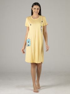 Ladies Knitted Cotton Short Nighty