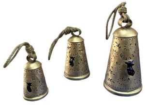 Handmade antique cone shape Rustic finish cowbell\ Christmas decor bell\cow bell