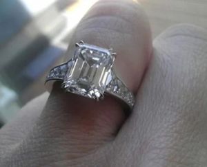 Emerald Cut Diamond Solitaire Engagement Ring