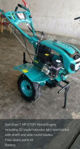 Self start 7 Hp Petrol Power Tiller with 32 Blade Rotavator