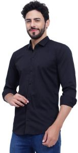 CVC BLACK Casual Plain Shirt C-501