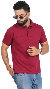 pc matty collar maroon 220 gsm t shirt