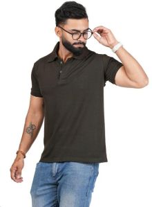 pc matty collar olive 220 gsm t shirt